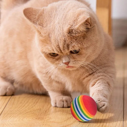 Balles Interactives Arc-en-Ciel pour Chats 🌈 – Rebondissantes et à Griffer 🐾